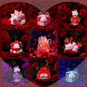 Ancient Nine Tail Fox Rose Fairy Series Mystery PVC Figure Dolls 6PCS A Set For use 15 years old or above