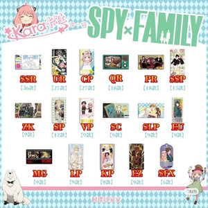 SPY X FAMILY V1 Series unboxing card game Card Ornement Gift collection