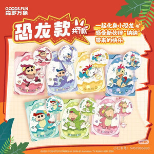 Crayon Shin-chan Our Dinosaur Diary Badge Draw rarecards  unboxing card game 1 Box 12 bags cards